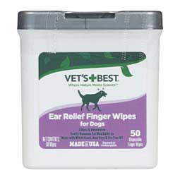 Ear Relief Finger Wipes for Dogs  Vets+Best